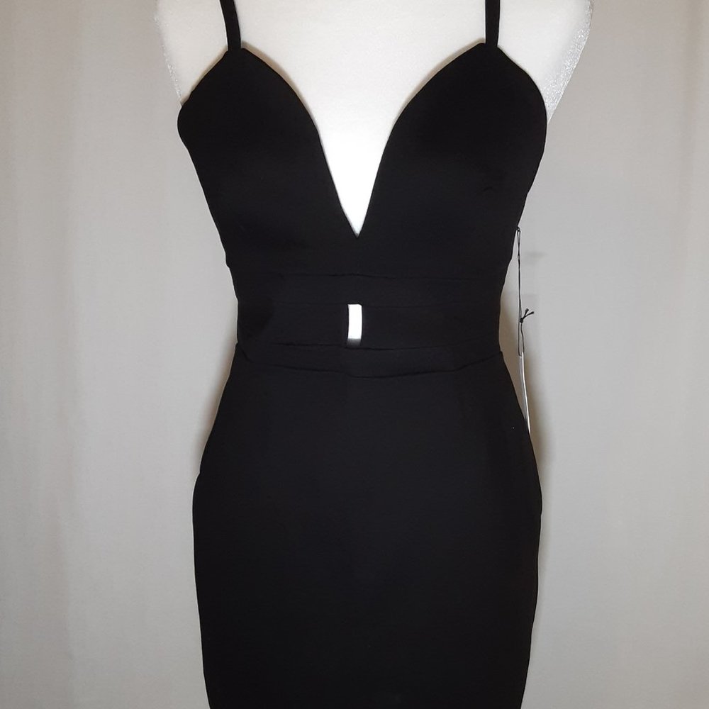 Susana Monaco Thin Strap Black Dress Size 10